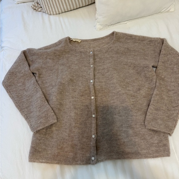 Sézane Gaspard Cardigan - Light Beige - Picture 2 of 7